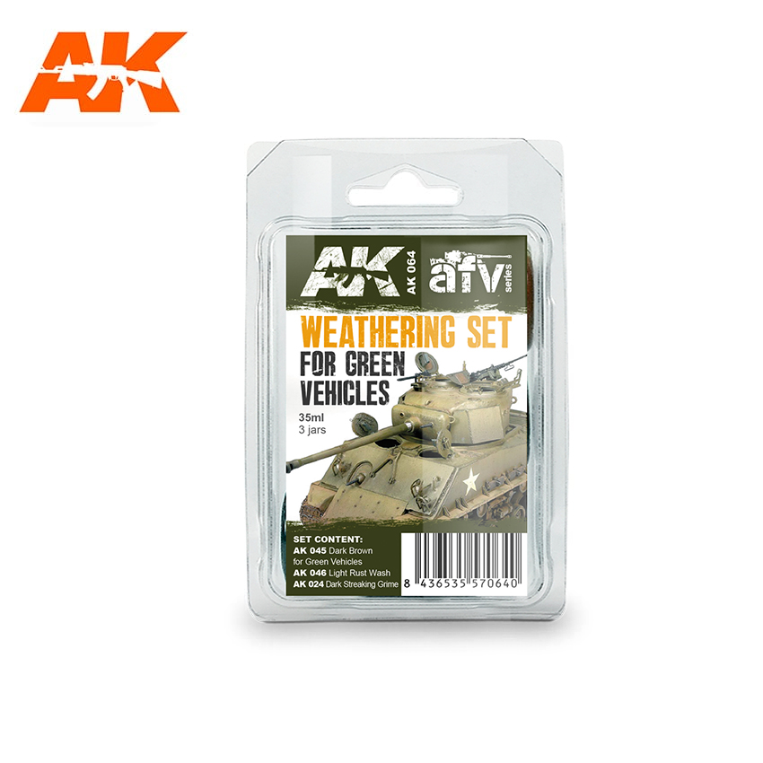 AK064-WEATHERING-SET-FOR-GREEN-VEHICLES