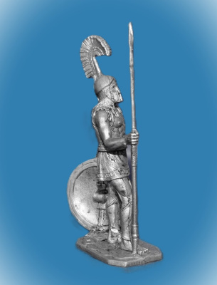Картинка 208. Оловянный солдатик Спартанский гоплит, 480 год до н.э., 54мм  от магазина Масштаб