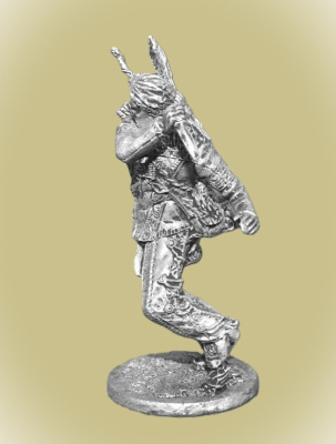 Картинка WW-11 Оловянный солдатик Индеец с ножом, 54 мм.  от магазина Масштаб