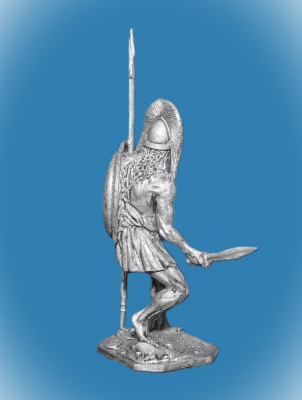 Картинка 133. Оловянный солдатик Лакедемонский командир. Греция, 5 век до н.э., 54мм  от магазина Масштаб