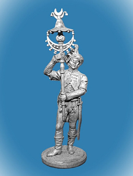 Картинка NAP-025 Оловянный солдатик Музыкант-бунчуконосец полкового оркестра Франция 1804-12 гг., 54мм  от магазина Масштаб