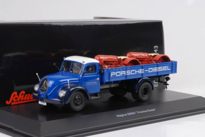 Картинка Коллекционная модель Magirus S6500, Porsche-Diesel, mit 2 Porsche Junior Karossen als Ladegut, 1/43  от магазина Масштаб