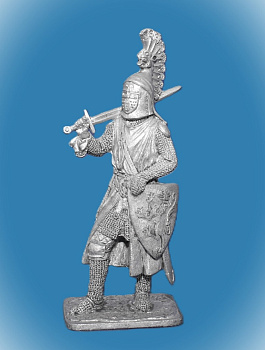 Картинка 319. Оловянный солдатик Гессо фон Рейнах, 13 век, 54 мм  от магазина Масштаб