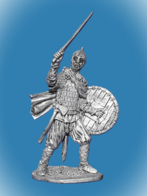 Картинка 022. Оловянный солдатик Русский богатырь 10в, 54мм  от магазина Масштаб