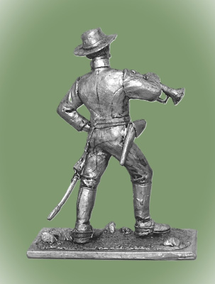 Картинка CW-015 Оловянная миниатюра Трубач американской армии, 1861 – 65 гг., 54 мм  от магазина Масштаб