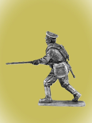 Картинка P-038 Рядовой Русской Армии, 1914-1918, 54 мм, металл  от магазина Масштаб
