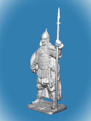 Картинка 357 Оловянный солдатик Пеший ратник. Русь, 11-14вв., 54 мм  от магазина Масштаб