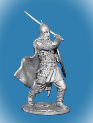 Картинка 277. Оловянный солдатик Рязанский воевода боярин Евпатий Коловрат, 1238 г, 54 мм  от магазина Масштаб