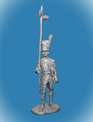 Картинка 041. Оловянный солдатик Второй орлоносец линейной пехоты Франция 1809-12гг, 54мм  от магазина Масштаб