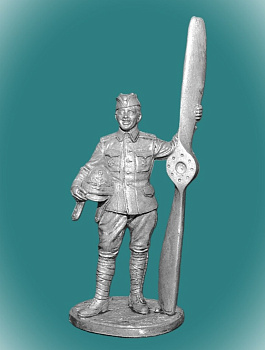 Картинка WWI -1 Оловянный солдатик Пилот авиационных частей. Россия, 1914-17 гг., 54мм  от магазина Масштаб