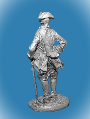Картинка 028. Оловянный солдатик Рядовой кирасирского полка, 1732-42, 54мм  от магазина Масштаб