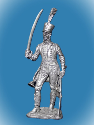 Картинка 113. Оловянный солдатик Трубач 5-го гусарского полка. Франция,1812 г., 54мм  от магазина Масштаб