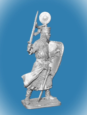 Картинка 337 Оловянный солдатик Рыцарь-миннезингер фон Кюренберг, 12 век, 54 мм  от магазина Масштаб