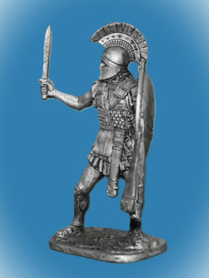 Картинка 209. Оловянный солдатик Греческий гоплит, 5 век до н.э, 54мм  от магазина Масштаб