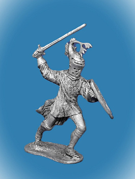 Картинка 016. Оловянный солдатик Бургундский рыцарь Робер де Мамин, нач. 15 века  от магазина Масштаб