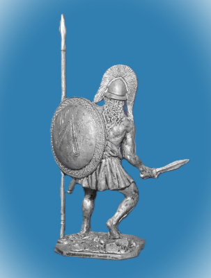 Картинка 133. Оловянный солдатик Лакедемонский командир. Греция, 5 век до н.э., 54мм  от магазина Масштаб