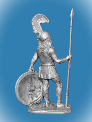 Картинка 208. Оловянный солдатик Спартанский гоплит, 480 год до н.э., 54мм  от магазина Масштаб