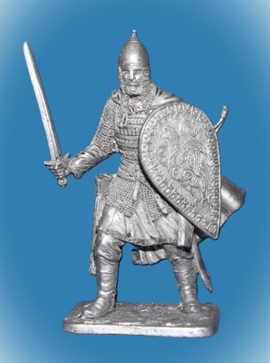 Картинка 291. Оловянный солдатик Русский княжеский дружинник, 11-13 вв., 54 мм  от магазина Масштаб