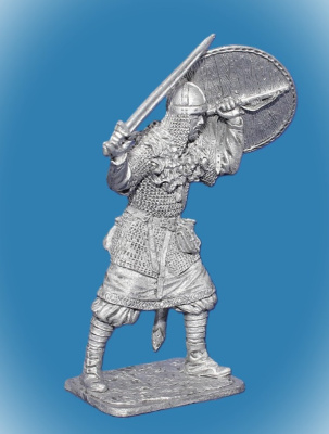 Картинка 307 Оловянный солдатик Воин-варяг. Русь, 10 век, 54 мм  от магазина Масштаб