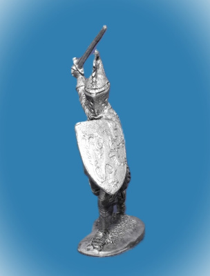 Картинка 016. Оловянный солдатик Бургундский рыцарь Робер де Мамин, нач. 15 века  от магазина Масштаб