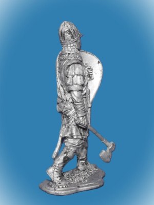Картинка 104. Оловянный солдатик Ратник новгородского ополчения, 2-я пол. 14 в., 54мм  от магазина Масштаб