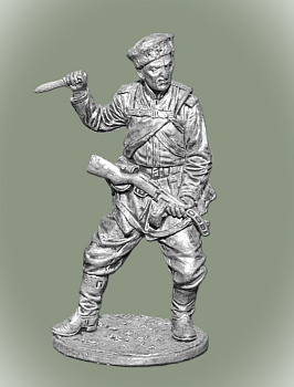 Картинка WWII-074 Казак 9-ой Пластунской стрелковой дивизии, 1943-45 гг, 54 мм  от магазина Масштаб