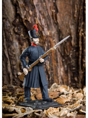 Картинка P-077 Ратник Батальонов Стрелков Земского войска, 1807г.., 54 мм, металл  от магазина Масштаб