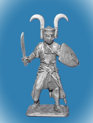 Картинка 327. Оловянный солдатик Генрих фон Теттинген, 13 век, 54 мм  от магазина Масштаб