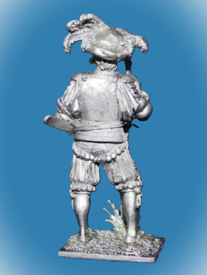 Картинка 118. Оловянный солдатик Ландскнехт с мечом, 16 век, 54мм  от магазина Масштаб