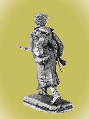 Картинка P-074 Рядовой РИА в шинели 1915 г., 54 мм, металл  от магазина Масштаб