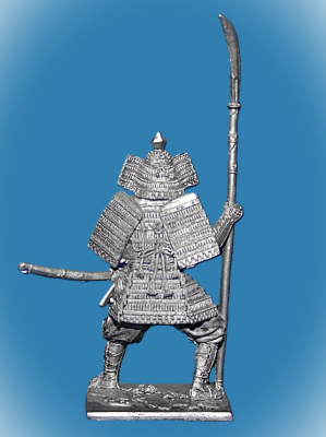 Картинка 184. Оловянный солдатик Самурай, 11-13 в, 54мм  от магазина Масштаб