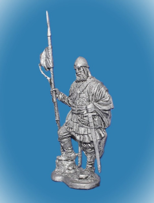 Картинка 093. Оловянный солдатик Новгородский конный ратник, 2-я пол. 14 века, 54мм  от магазина Масштаб