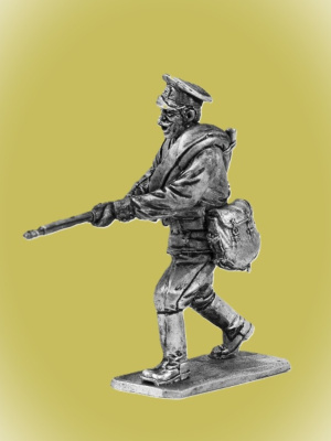 Картинка P-038 Рядовой Русской Армии, 1914-1918, 54 мм, металл  от магазина Масштаб