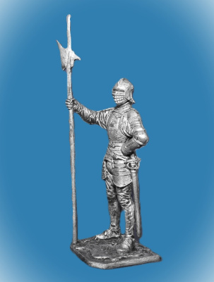 Картинка 179. Оловянный солдатик Английский алебардщик, 1513 г, 54мм  от магазина Масштаб