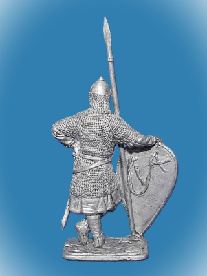 Картинка 342 Оловянный солдатик Пеший копейщик. Русь, 11-13 вв., 54 мм  от магазина Масштаб