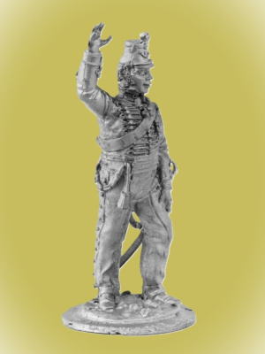 Картинка P-115 Лейтенант 4 эскадрона легких драгун (Англия)1855 год., 54 мм, металл  от магазина Масштаб