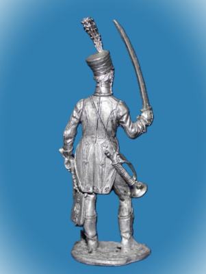 Картинка 113. Оловянный солдатик Трубач 5-го гусарского полка. Франция,1812 г., 54мм  от магазина Масштаб
