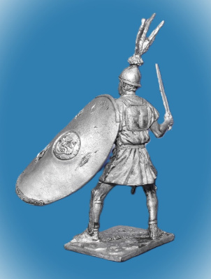 Картинка 003. Оловянный солдатик Римский легионер, 3-2 вв. до н.э.  от магазина Масштаб