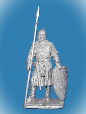 Картинка 198. Оловянный солдатик Русский пеший воин, 14-15 вв., 54мм  от магазина Масштаб