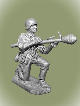 Картинка VNT-03 Оловянный солдатик Немецкий пехотинец с Фауст-патроном, 1944-45 гг., 54мм  от магазина Масштаб