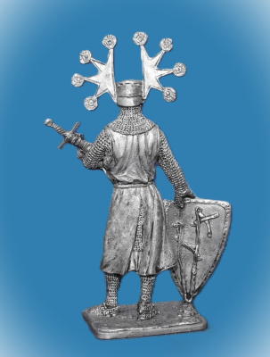 Картинка 326. Оловянный солдатик Ульрих фон Зингенберг. Германия, 13 век, 54 мм  от магазина Масштаб