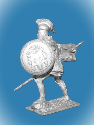 Картинка 005. Оловянный солдатик Греческий гоплит с пикой, 5 век до н.э.  от магазина Масштаб