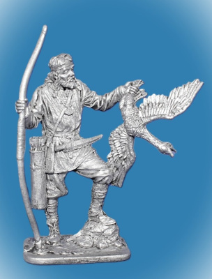 Картинка 256. Оловянный солдатик Викинг с луком. 9-10 в, 54мм  от магазина Масштаб