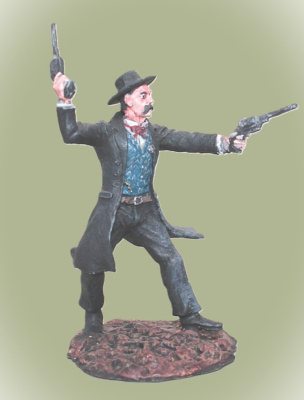Картинка West01clr Окрашен. оловянная миниатюра Легенды Дикого Запада, Wyatt Earp- американский герой, 54 мм  от магазина Масштаб