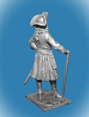 Картинка 240. Оловянный солдатик Штаб офицер преображенского полка, 1698-1700. Россия, 54мм  от магазина Масштаб