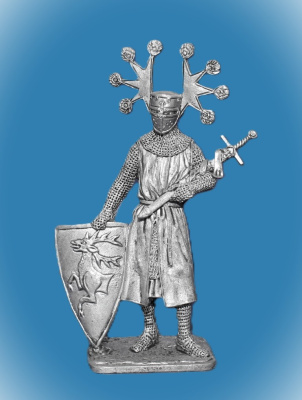 Картинка 326. Оловянный солдатик Ульрих фон Зингенберг. Германия, 13 век, 54 мм  от магазина Масштаб