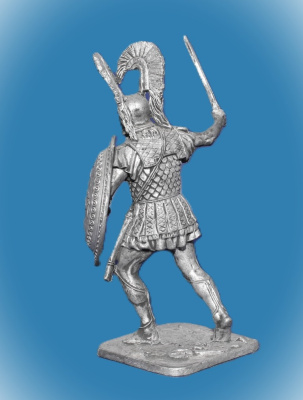 Картинка 213. Оловянный солдатик Греческий гоплит, 480 год до н.э., 54мм  от магазина Масштаб
