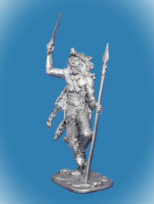 Картинка 218. Оловянный солдатик Берсерк, 9-10 в, 54мм  от магазина Масштаб