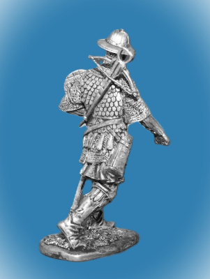 Картинка 095. Оловянный солдатик Европейский арбалетчик 14в, 54мм  от магазина Масштаб