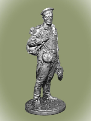 Картинка WWII-064 Моряк с ППШ, 1943-45 гг. СССР, 54 мм.  от магазина Масштаб